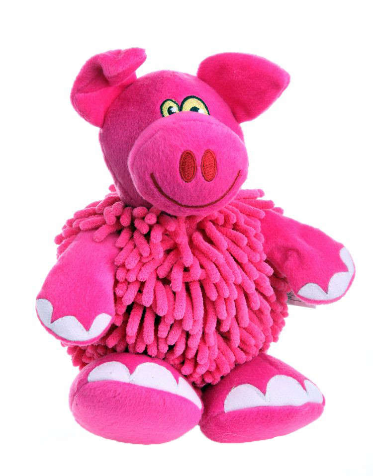 Go Dog Mopz Cerdo Rosado con la Guardia Chew, L Rosa caliente