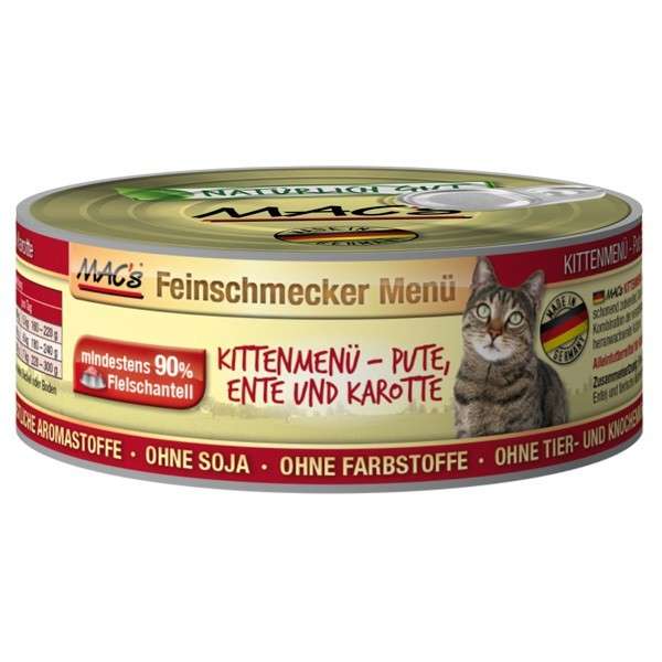 Feinschmecker Kitten - Turkey, Duck & Carrot, Canned by MAC's 100 g buy