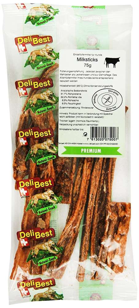 DeliBest Premium Milk sticks 75 g kjøp billig med rabatt
