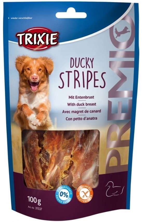Trixie Premio Ducky Stripes 100 g køb rimeligt og favoribelt med rabat