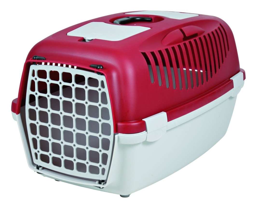 Trixie Transportbox Kat Capri, Licht grijs/rood 37x34x55 cm met korting aantrekkelijk en goedkoop kopen
