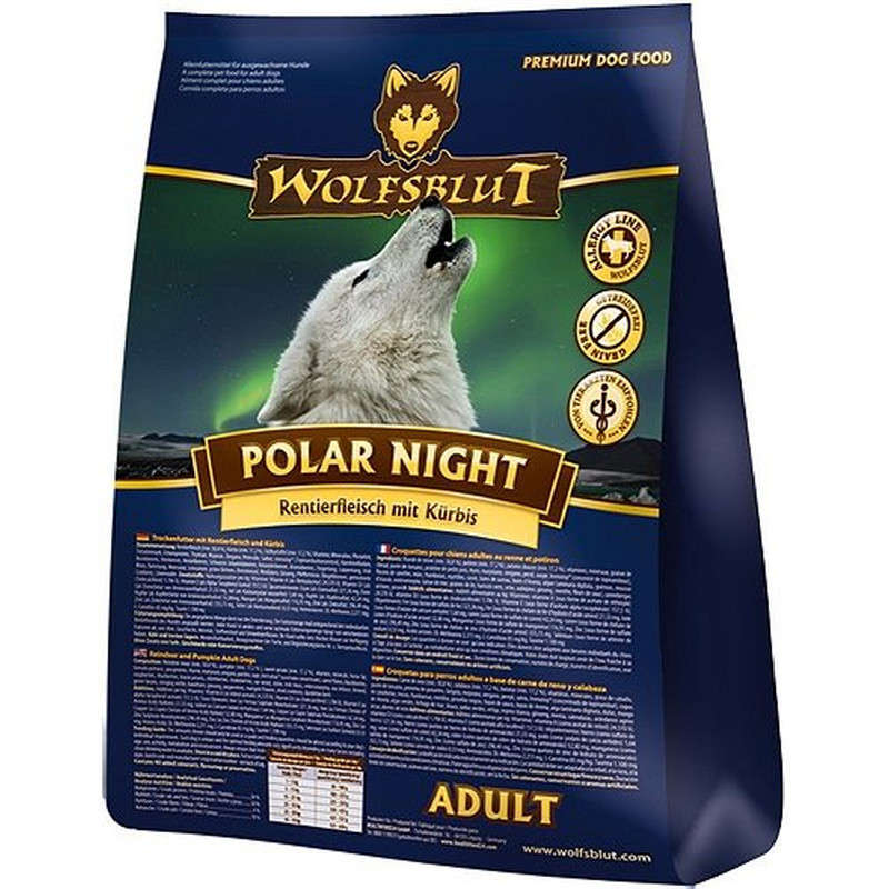 Wolfsblut Polar Night Adult Rendiervlees en Pompoen 15 kg, 2 kg, 500 g, 7.5 kg