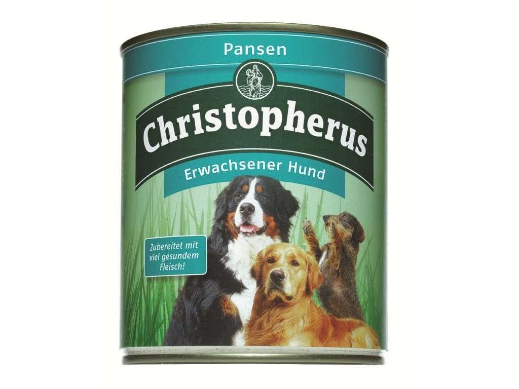 Christopherus Erwachsener Hund Pansen Dose 800 g Hunde Nassfutter