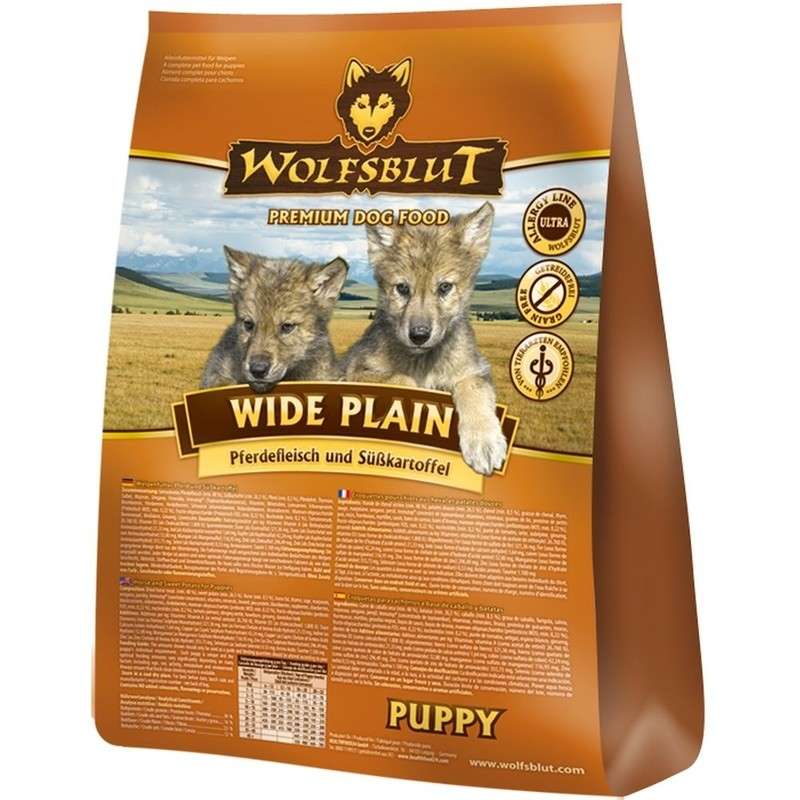 Wide Plain Puppy Pferdefleisch und Süßkartoffeln von Wolfsblut 7.50 kg, 500 g, 2 kg, 15 kg günstig kaufen