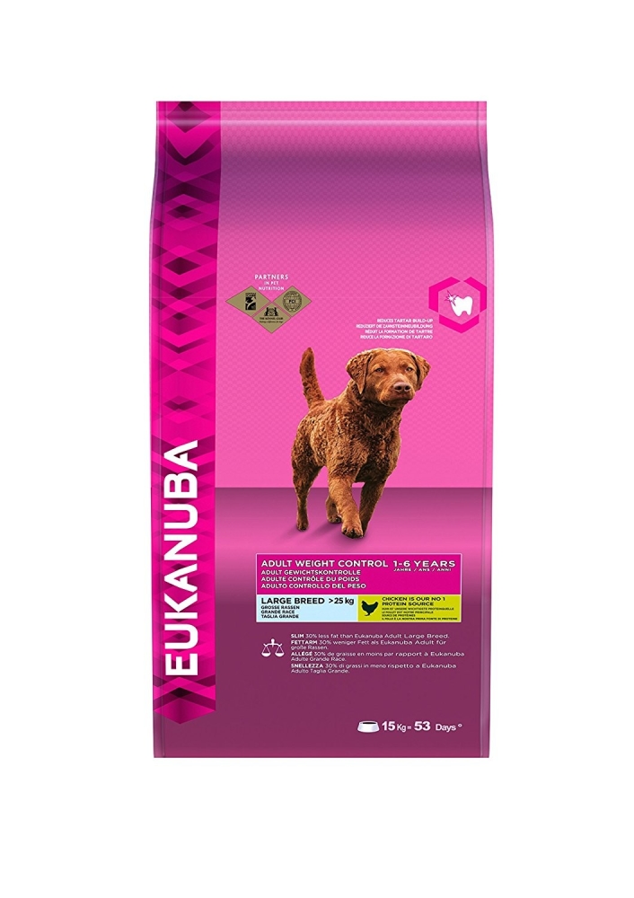 Eukanuba Adult Large Breed, Weight Control, Kip 15 kg