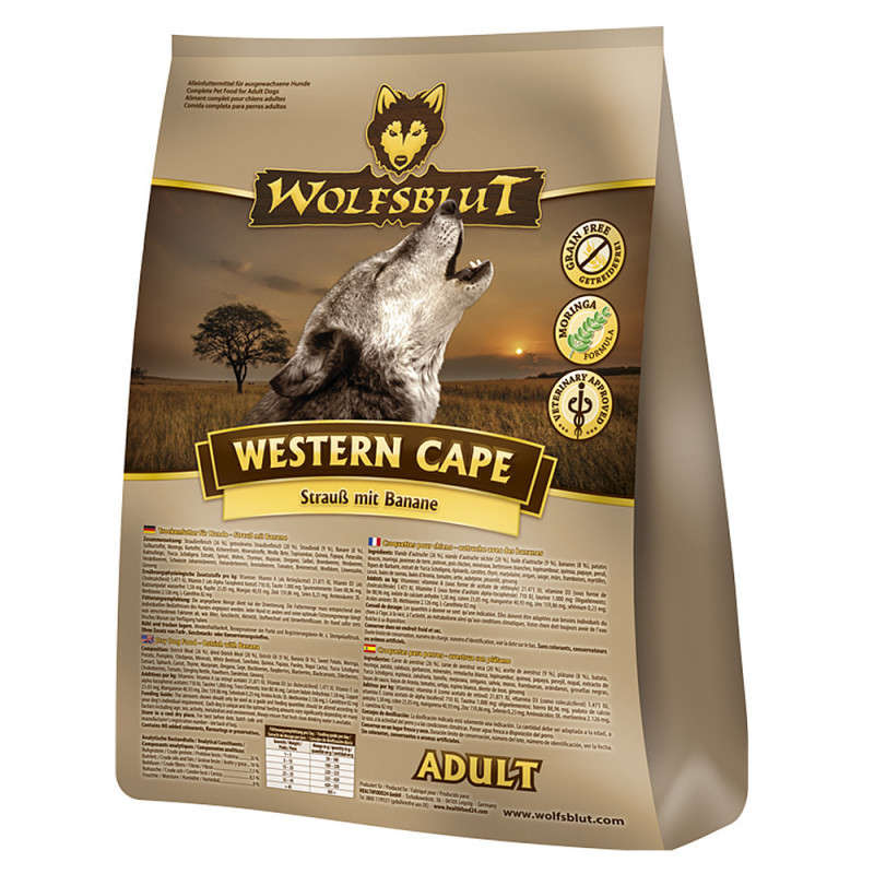 Wolfsblut Western Cape Adult Avestruz y Plátano 500 g, 2 kg, 15 kg