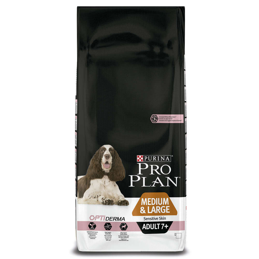 Purina Pro Plan Medium & Large Adult 7+ - Optiderma Lohi 14 kg osta edullisesti
