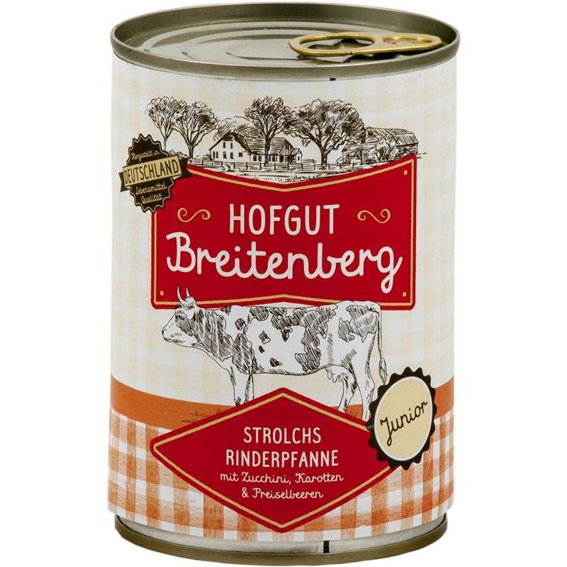 Landfleisch Hofgut Breitenberg Junior Vacuno con Calabacín, Zanahoria y Arándanos 800 g, 400 g