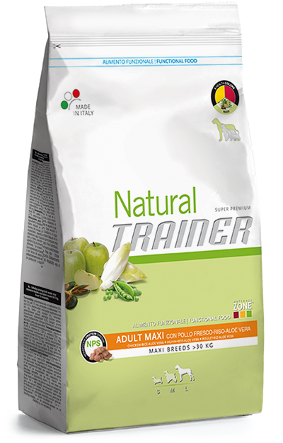 Nova Foods Natural Trainer - Adult Maxi con Pollo Fresco, Arroz y Aloe Vera 12.5 kg
