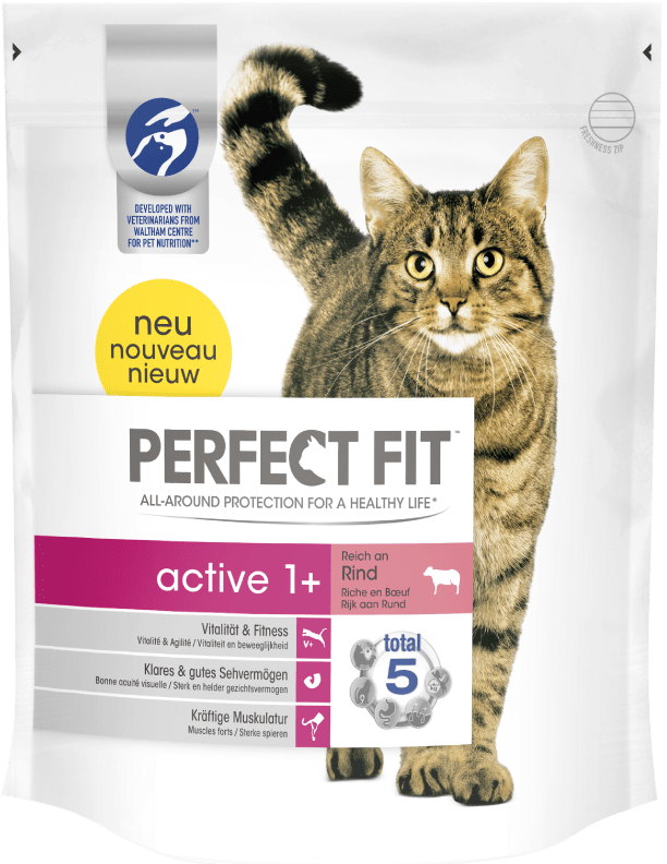 Perfect Fit Active 1 + Rich in Beef 750 g, 1.4 kg kjøp billig med rabatt