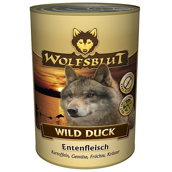Wolfsblut Wild Duck Eend, Aardappelen, Groenten, Fruit en Kruiden 395 g, 800 g