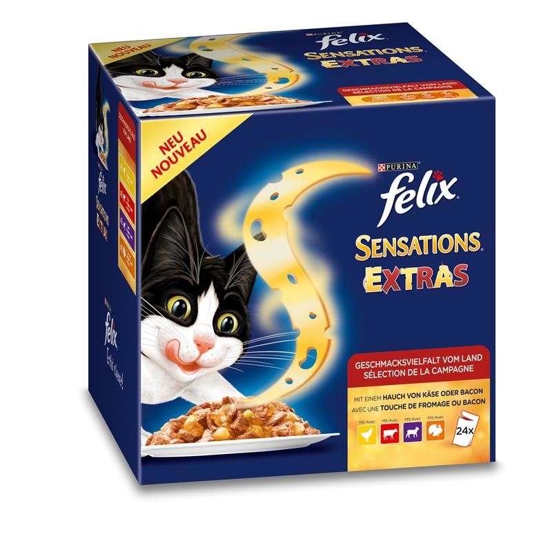 Multipack Sensations Extras Geschmacksvielfalt vom Land von Felix 24x100 g bei Zoobio.at