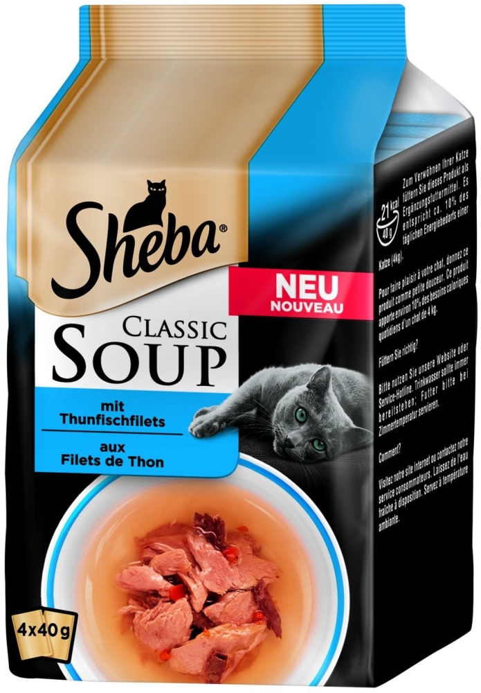 Sheba Classic Soup Filets De Thon 4x40 G Nourriture Humide