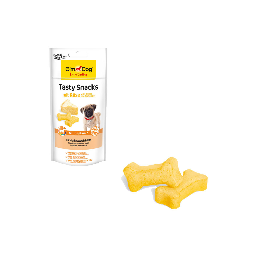 GimDog Tasty Snacks con Queso + Multi-Vitamin 40 g