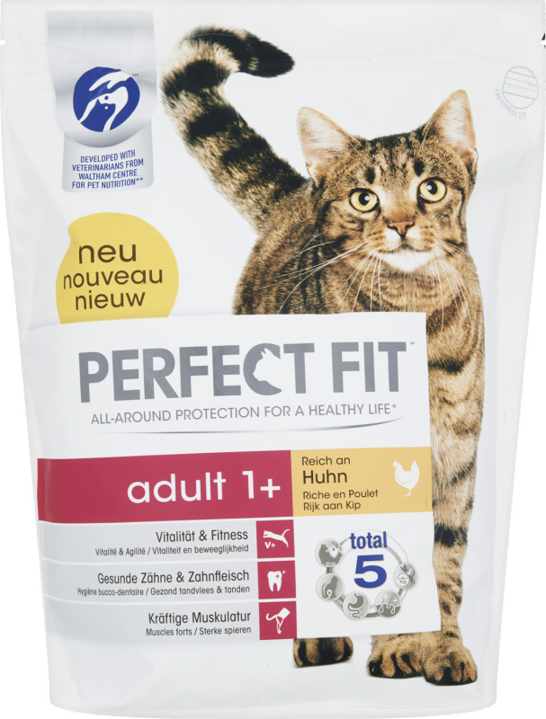 Perfect Fit Adult 1 + Rico en Pollo 1.4 kg, 2.8 kg, 750 g, 7 kg, 190 g