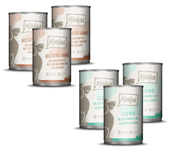Wet & Canned food Mono package I with Lamb and Turkey 400g, 800g by MjAMjAM Buy fair and favorable with a discount