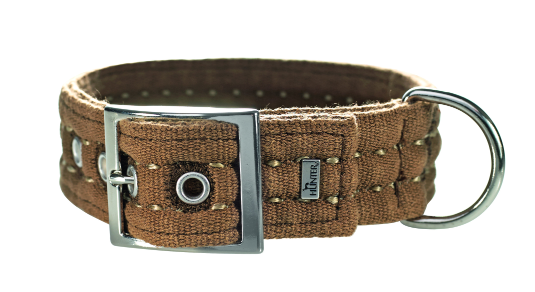 Hunter Halsband Texas, Bruin Taupe 35-45x4 cm met korting aantrekkelijk en goedkoop kopen