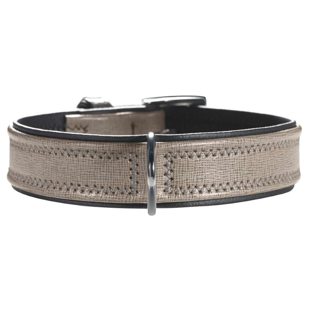 Hunter Halsband Linum Grijs / Zwart 37-43x2.9 cm met korting aantrekkelijk en goedkoop kopen
