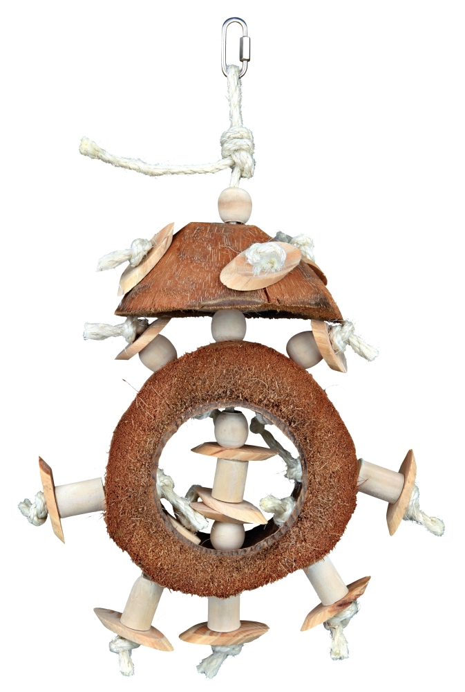 Trixie Gioco Naturale con Anello in Noce di Cocco Marrone 40 cm acquista comodamente