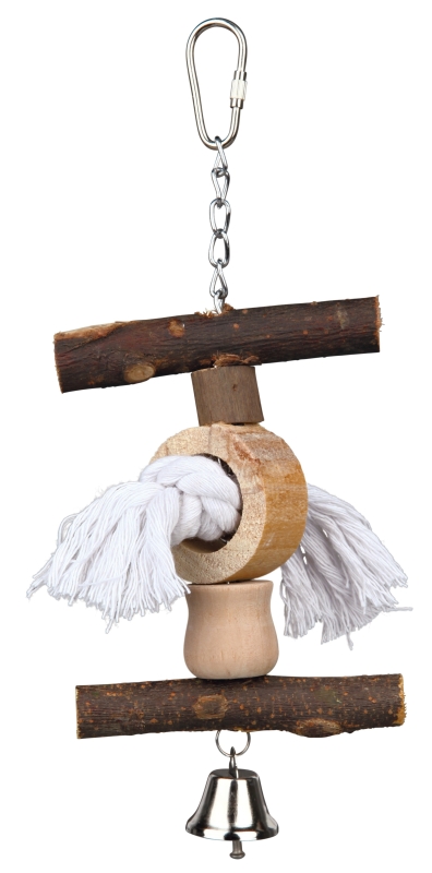 Trixie Natural Living Toy with Rope and Bell 20 cm Ruskea osta edullisesti