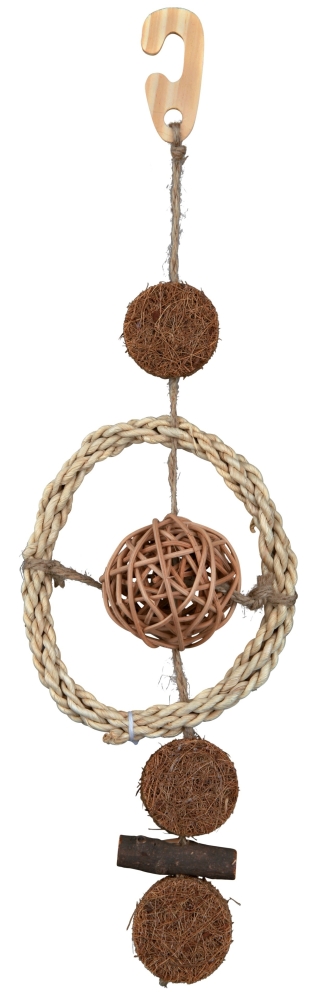 Trixie Naturspielzeug am Sisalseil, mit Kokosfasern 35 cm