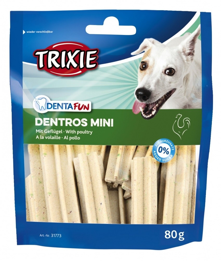 Trixie Denta Fun Dentros Mini met gevogelte 80 g