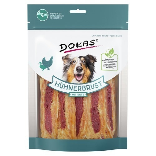 Dokas Cão Snack Peito de Galinha com Pato 220 g Compre a bom preço com desconto