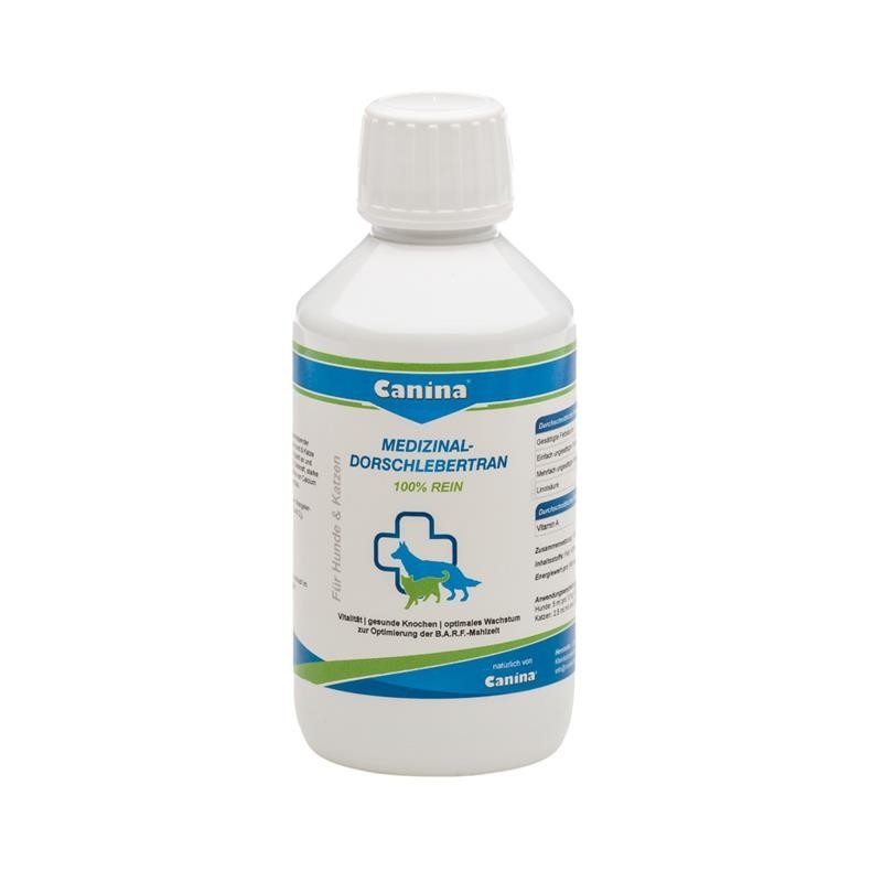 Canina Pharma Medicinal-Aceite de Hígado de Bacalao 500 ml, 250 ml
