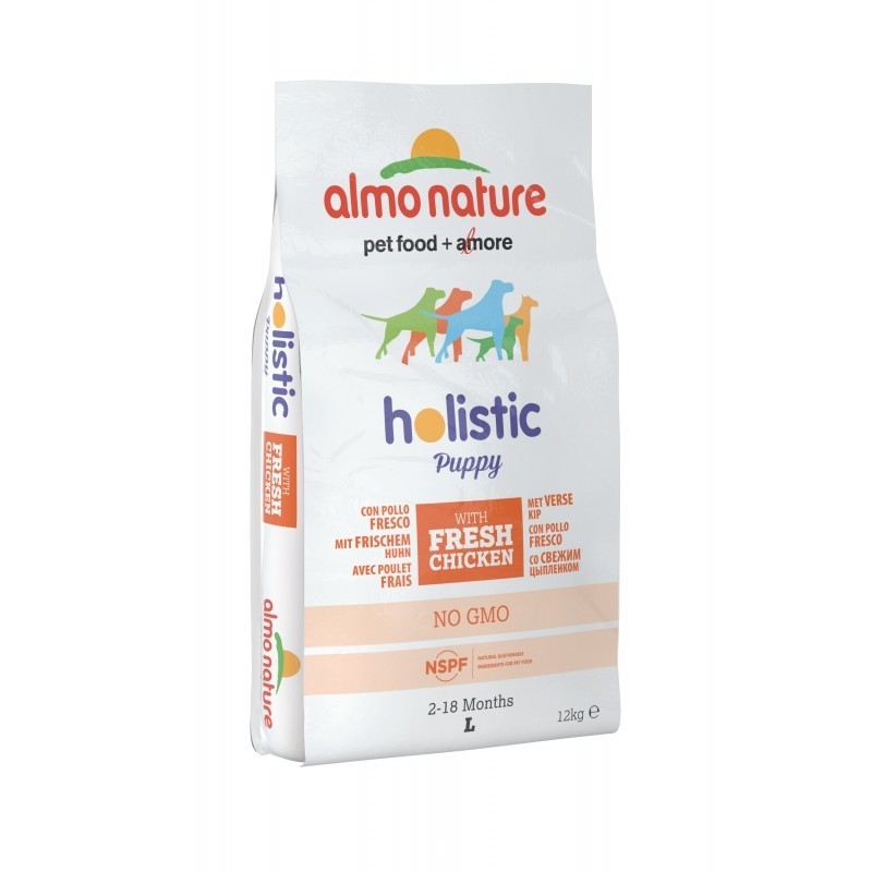 Almo Nature Holistic Puppy Large met Kip en Rijst 12 kg